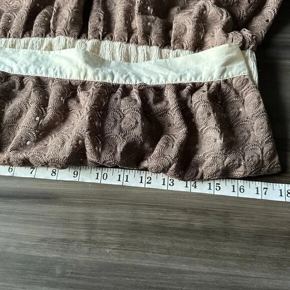 NWOT To The Max Womens Strapless Eyelet Midi Dress in Brown & Cream Size Medium - Picture 8 of 8